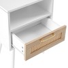Angel Sar Rattan Nightstands Set of 2, Boho End Table with Power Outlet - 4 of 4