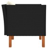 vidaXL Garden Sofa Black PE rattan Medium Removable Covers - 3 of 4