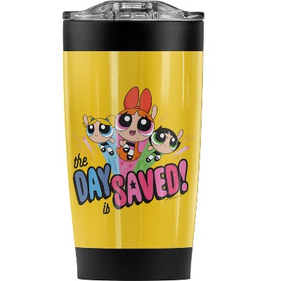 Powerpuff Girls Day Saved Steel Tumbler 20oz Coffee Travel Mug