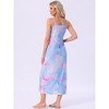 cheibear Women's Sleeveless Spaghetti Strap Midi Cami Tank Sleepdress - 4 of 4