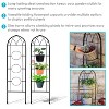 Sunnydaze 2-Piece Arched Climbing Plants Wall Trellis with Flower Pot Supports - 2 of 4
