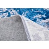 HomeRoots 5' X 7' Gray and Blue Abstract Printed Washable Non Skid Area Rug - 4 of 4