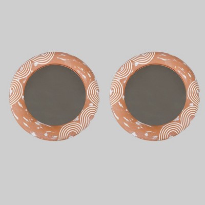 2ct Faux Terracotta Mirror - Bullseye's Playground™