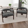 Marisa Teddy Dining Chairs Set of 2,Modern Design Armrest Dining Chair With Three Legs For Dining Room,Indoor Furniture - Maison Boucle - 3 of 4