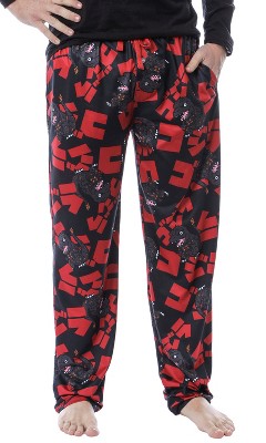 Godzilla Men's Character And Kanji Script Allover Pattern Pajama Pants ...