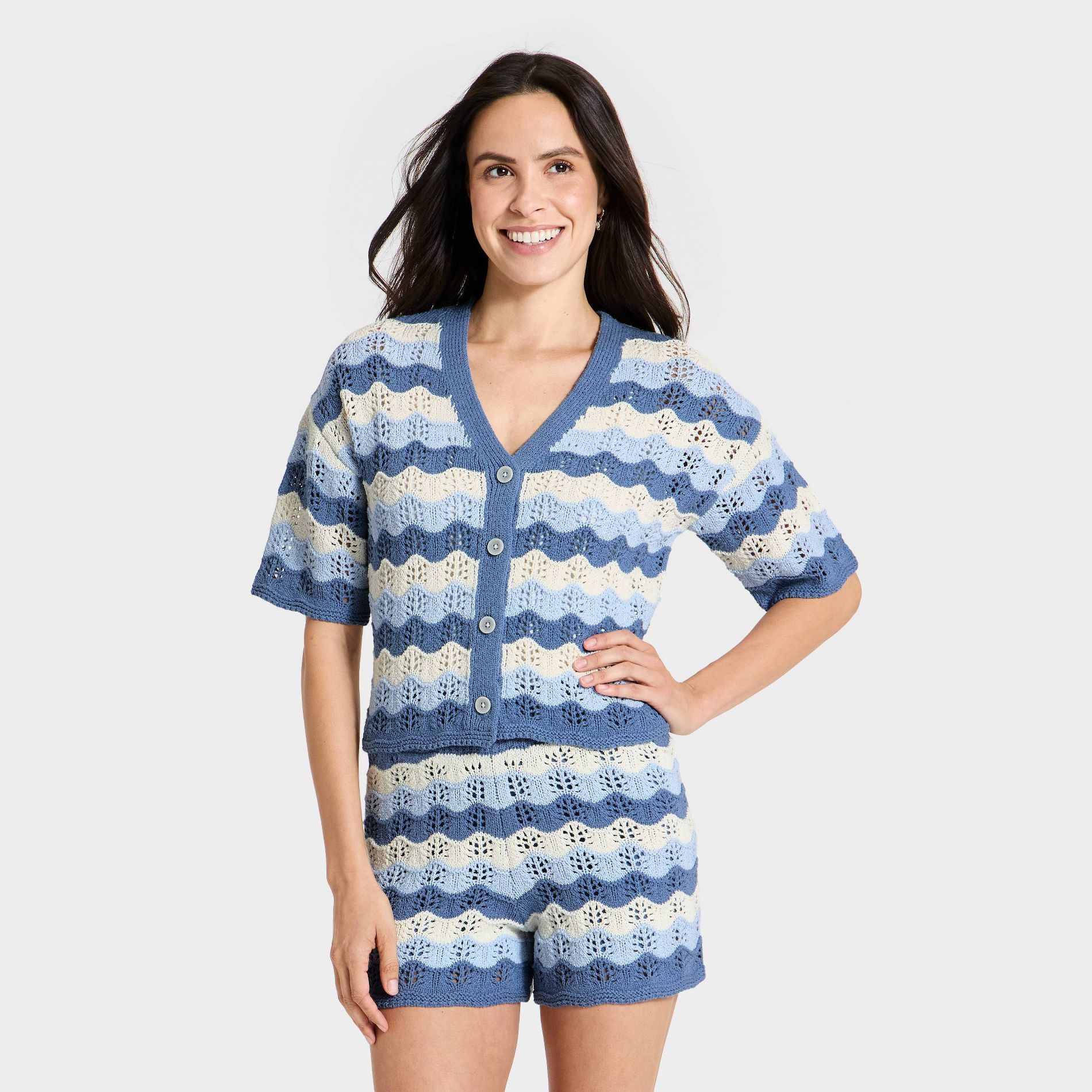 Women's Short Sleeve Cardigan Sweater - Universal Thread™