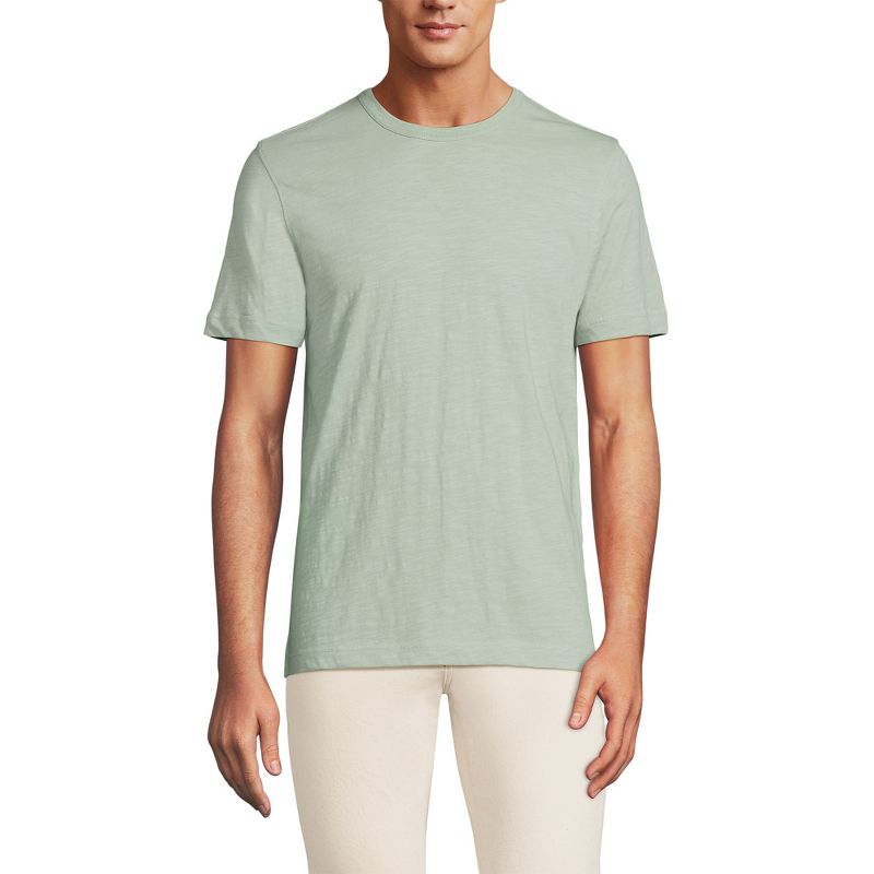 Lands' End Men's Short Sleeve Garment Dye Slub T-Shirt, 1 of 3