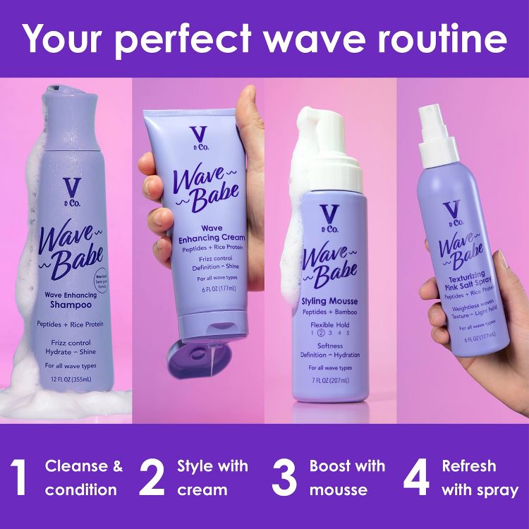 V&Co. Beauty Wave Babe Wave Enhancing Conditioner – 12 fl oz: Paraben-Free, Sulfate-Free, Gluten-Free, Vegan, 6 of 10