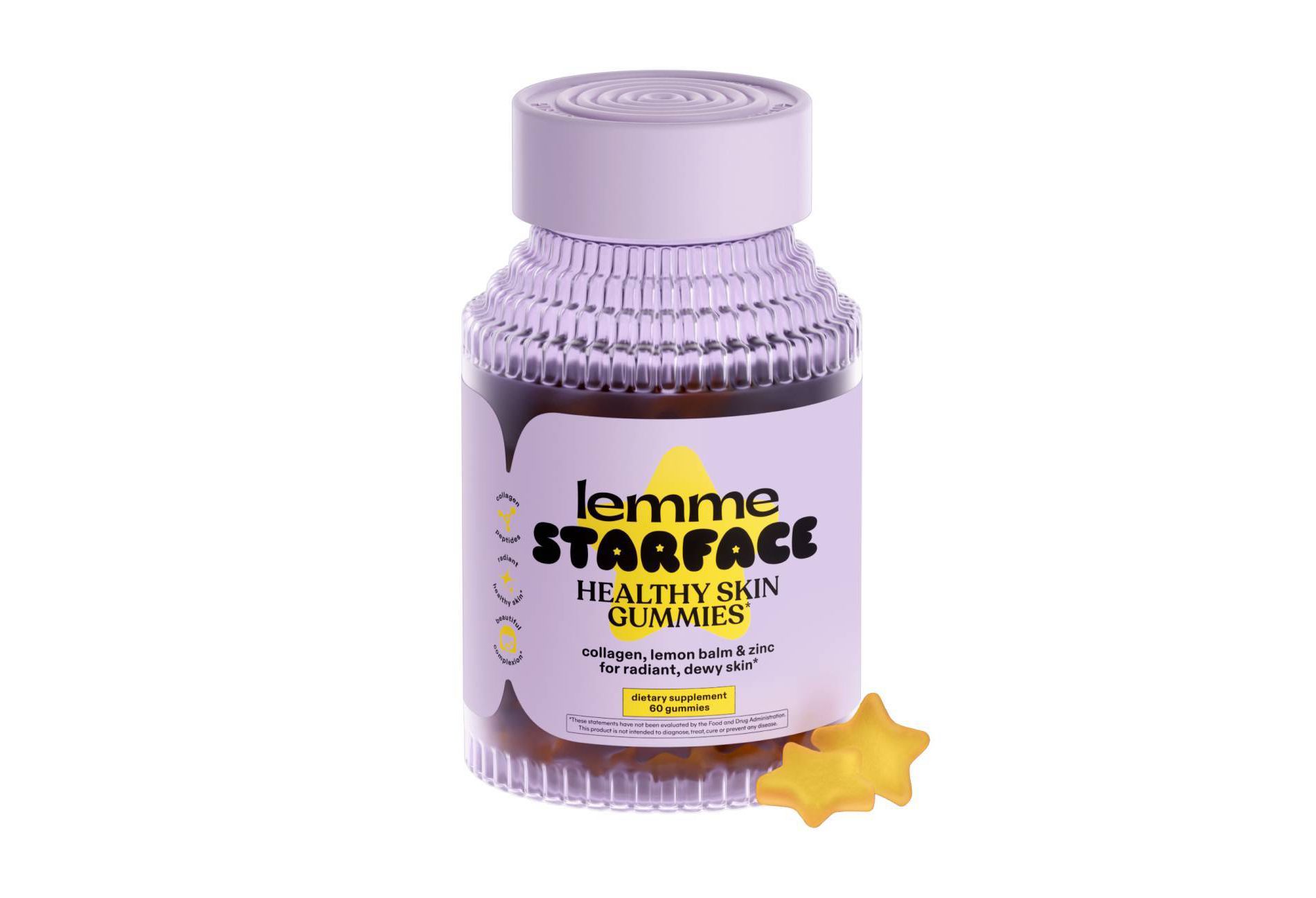 Lemme Starface Healthy Skin Gummies - Lemon Flavored - 60ct