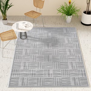 Maxax Non-Slip Turkish Unfaded High-Low Indoor/Outdoor Area Rug For Patios, Deck, Porch Or Entryway - 1 of 4