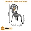 Ergonomically Designed Outdoor Chairs - Rustproof and Durable, Ideal for Patio and Garden (Set of 2) - 4 of 4
