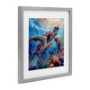 Stupell Industries Rainbow Sea Turtle & Bubbles Framed Print Under Glass Art, Gray, 16" x 16" - 2 of 4