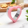 Unique Bargains Biscuit Cutter Large Heart Trio Cookie Cutter Hand Washable Stainless Steel Plastic 3.9"x4.1"1.6" 1Pcs - 2 of 4