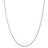 Black Bow Jewelry 1.3mm 14k White Gold Solid Box Chain Necklace - 3 of 4