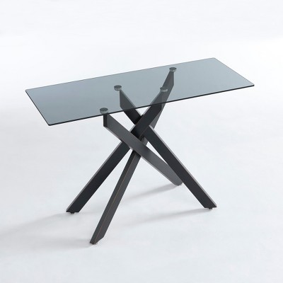 Probe Hues 45.3 Inch Glass Top Coffee Table