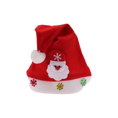 Unique Bargains Christmas Hat Polyester Red 11.02"x14.96" 1 Pc