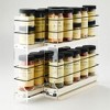 Vertical Spice 2 Tier Dual Drawer Full Extension Spice Rack Organizer with Elastic Flex Sides for 20 Standard Spice Jars or 40 Half Size Jars, Cream - image 4 of 4