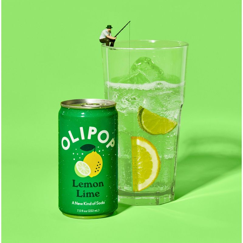 OLIPOP Lemon Lime Prebiotic Soda - 4ct/7.5 fl oz, 2 of 8