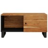 vidaXL Solid Wood Acacia Coffee Table - Sturdy Acacia and Engineered Wood Table with Storage Compartments - 4 of 4