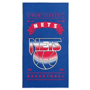 NBA Brooklyn Nets Hardwood Classics Beach Towel 30x60 Inches - 1 of 4