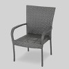 Mayhill 7pc Acacia Wood and Wicker Dining Set: Weather-Resistant, 6 Arm Chairs - Christopher Knight Home - image 3 of 4