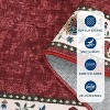 Acekool Floral Area Rug Machine Washable Pearl Velvet Low-Pile Non-Slip Carpet for Living Room Bedroom - 4 of 4