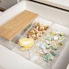 Martha Stewart 3pc Plastic Storage Organizer Bins with Light Natural Paulownia Wood Lid Clear - 2 of 4
