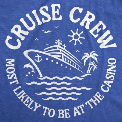 Мужские футболки Crazy Dog T-Shirts, Inc. Mens Funny T Shirts Cruise Crew Most Likely to Be At The Casino Sarcastic Vacation Novelty Tee for Men - Crazy Dog Men's T Shirt For Summer M — фото 2