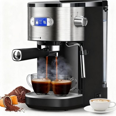 Kismile 20 Bar Espresso Machine Semi-Automatic, Professional Coffee Maker with Milk Frother Steam Wand & 45OZ Removable Water Tank