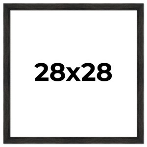PosterPalooza | 28x28 Wide Barnwood Picture Frame, UV Acrylic, 6 Finishes - Grey, Brown, White, and Black - 1 of 4