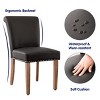 Subrtex Leather Anchor Studded Indoor Dining Chair Set of 2, Modern Mid-Century Home Chairs - 4 of 4