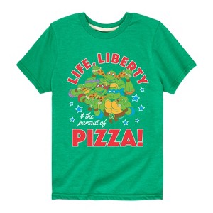 Boys' - Teenage Mutant Ninja Turtles - Life Liberty Pursuit Of Pizza Short Sleeve Graphic T-Shirt - 1 of 4