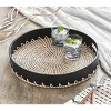tagltd Sierra Serving Tray Round Serving Plate Made Of Handwoven Seagrass And Bamboo - 2 of 2