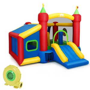 Costway  6-in-1 Inflatable Bounce House Blow up Castle Toddler Kids Indoor Outdoor with 480 Blower - 1 of 4