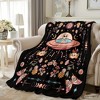UFO Alien Design with Flowers, Butterflies, Skeletons, Plants, Cozy for All Seasons, Ideal for Travel, Home Decor, Christmas Gifts. - 2 of 4