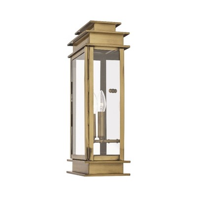 Princeton Classic Bronze 19" Outdoor Wall Lantern with Clear Glass