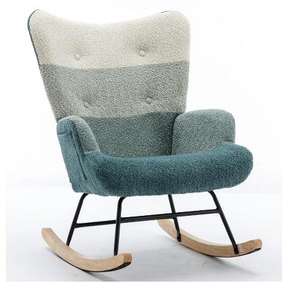 MaseiKar Modern Panelled Armchair with Solid Wood Armrests and Feet, Medieval Modern Sofa, Upholstered Armchair, For Living Room Bedroom Studio