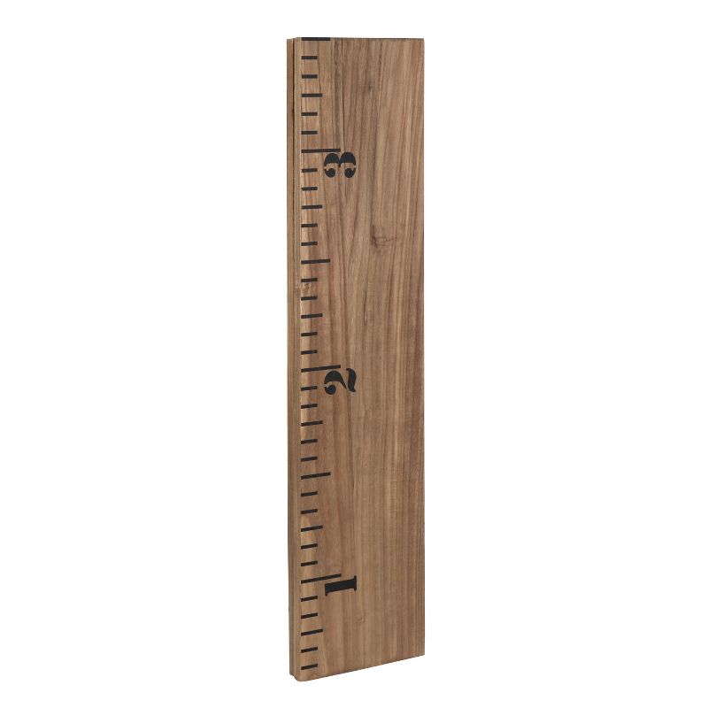 8&#34; x 72&#34; Growth Chart 6.5&#39; Wood Wall Ruler Rustic Brown - Kate and Laurel, 5 of 10
