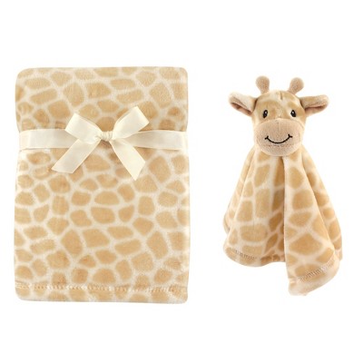 Hudson Baby Plush Blanket with Security Blanket, Giraffe, One Size