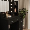 CAVINAS Smart Mirror Design Desk with Drawers with 4 Drawers Makeup Vanity Desk Rectangular Small Vanity Desk for Bedroom - 4 of 4