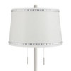 360 Lighting Abba Modern Floor Lamp Standing 65" Tall Brushed Nickel Metal Crystal Beaded White Drum Shade for Living Room Bedroom Office House Home - 2 of 4