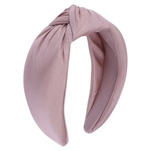 Unique Bargains Women's Solid Tie Wide Headbands 1 Pc - 1 of 4