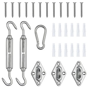 Yescom Triangle Sun Shade Sail Hardware Kit 304 Anti-Rust Stainless Steel Turnbuckle - 1 of 4