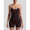 Seamless Quick-Dry Ribbed Sleeveless Yoga Romper – Backless Fitness Suit - 3 of 4