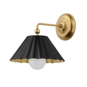Maxim Lighting Primrose 1 - Light Wall Light in  Black/Gold Leaf - 1 of 4