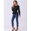 INSPIRE CHIC Women's Lantern Long Sleeve Babydoll Peplum Tunic Top - 2 of 4