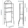 3 Tier Over The Toilet Storage Shelf, Heavy Duty Metal Bathroom Organizer Above Toilet, Space Saving Bathroom Shelves Racks for Small Spaces - 3 of 4