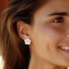 Ross-Simons Mother-Of-Pearl and .20 ct. t.w. White Topaz Flower Removable Drop Earrings With 18kt Gold Over Sterling - 3 of 4
