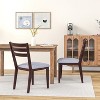 ADILE Upholstered Armless Kitchen Chair with Solid Rubber Wood Frame, Set of 2 - 3 of 4