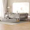 NicBex Full Size Daybed, Wooden Day Bed with 2 Drawers, Sofa Bed Frame with Fence Guardrails - 2 of 4